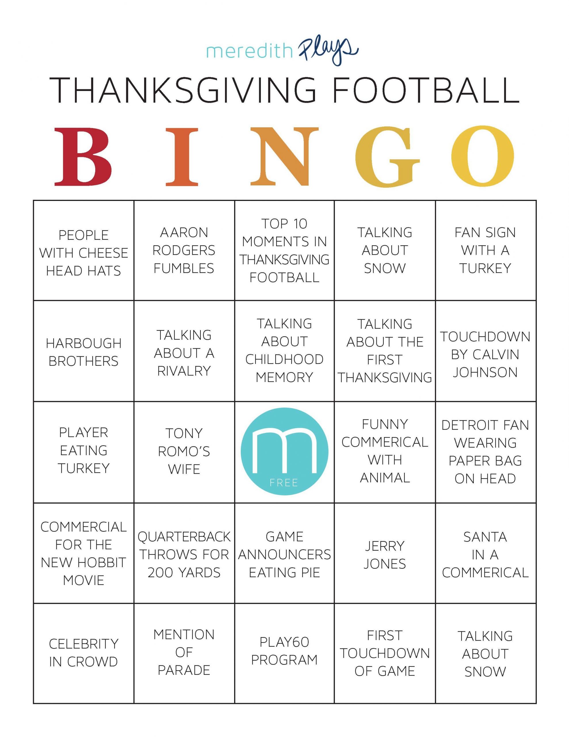 Print Out This Series Of BINGO Cards To Get Everyone 