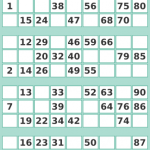 Printable 1 90 UK Bingo Card Generator Bingo Cards