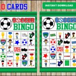 Printable 10 Soccer Bingo Cards Printable Soccer Bingo Game