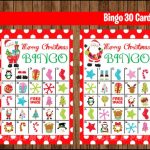 Printable 30 Christmas Bingo Cards Printable Christmas