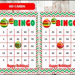 Printable 30 Christmas Bingo Cards Printable Christmas