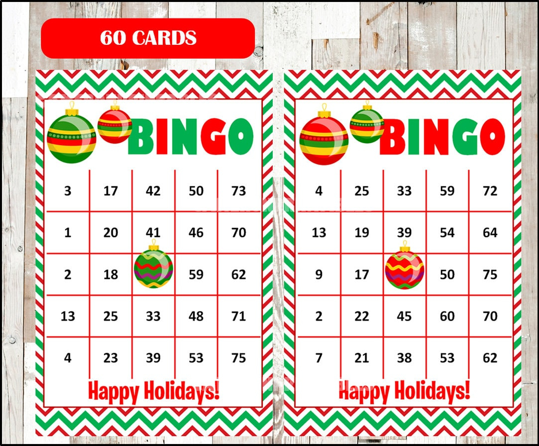 Printable 30 Christmas Bingo Cards Printable Christmas 