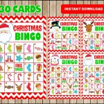 Printable 30 Christmas Bingo Cards Printable Christmas Bingo