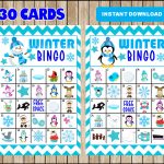 Printable 30 Winter Bingo Cards Printable Snowman Bingo