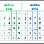 Printable Addition Bingo Math Addition Worksheets