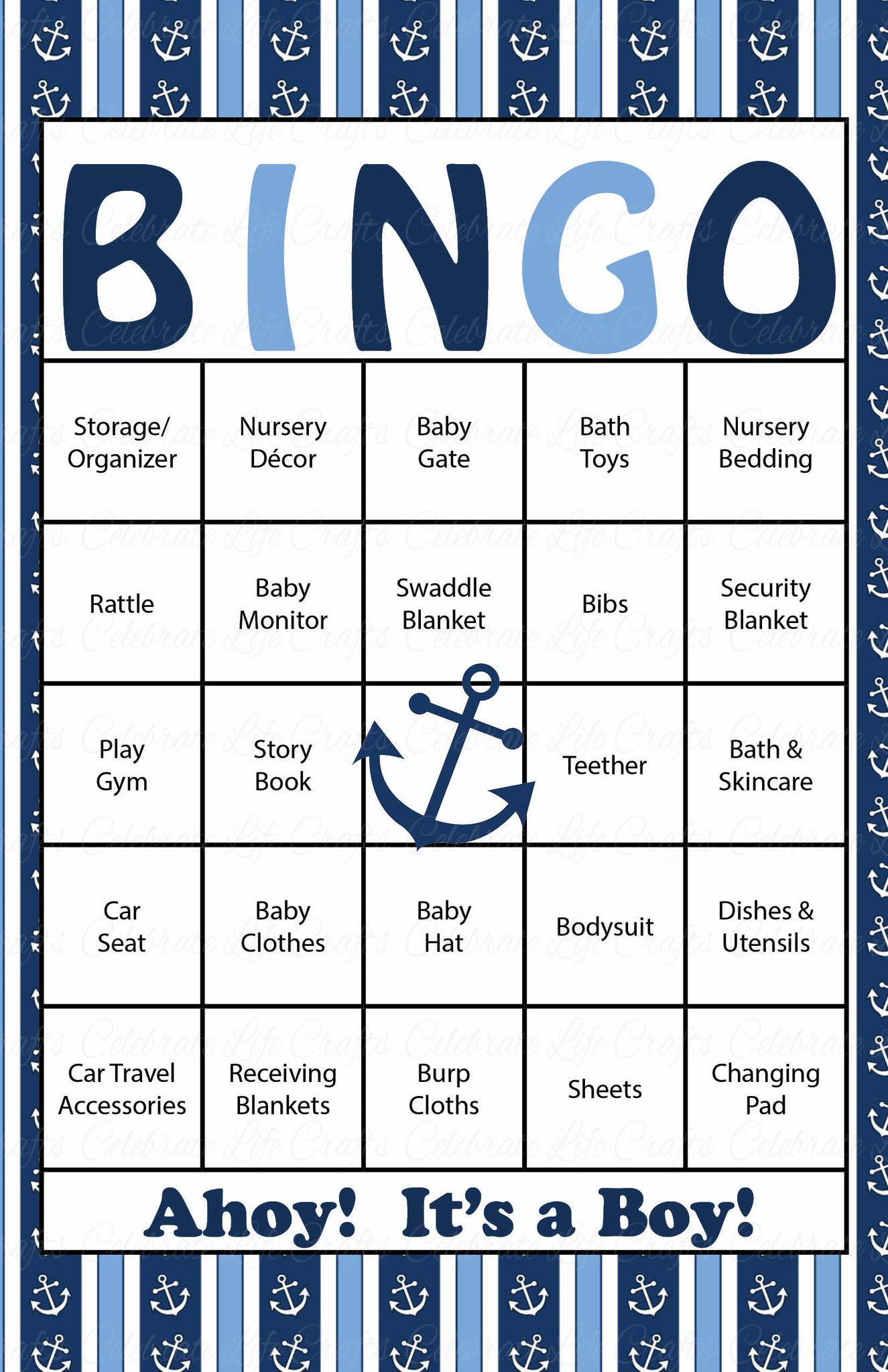 Printable Ahoy Baby Bingo Cards Printable Bingo Cards Printable Ahoy Baby Bingo Cards Printable Bingo Cards