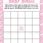 Printable Baby Shower Bingo 50 Cards Pink And Blue