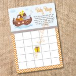 Printable Baby Shower Game Noah s Ark Baby Bingo Etsy