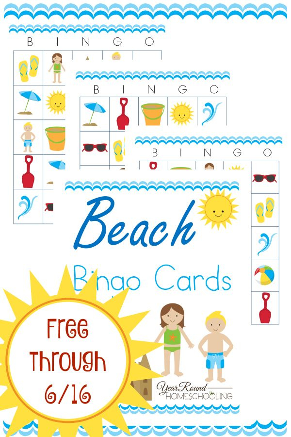 Printable Beach Bingo Cards Bingo Cards Bingo For Kids