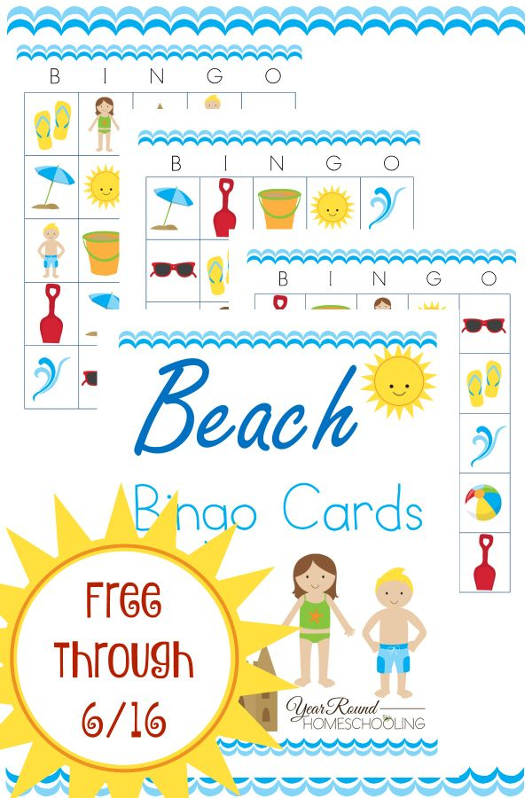 Printable Beach Bingo Cards Bingo Cards Bingo For Kids 