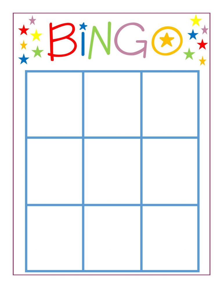 Printable Bingo Cards Blank 3 3 Printable Bingo Cards