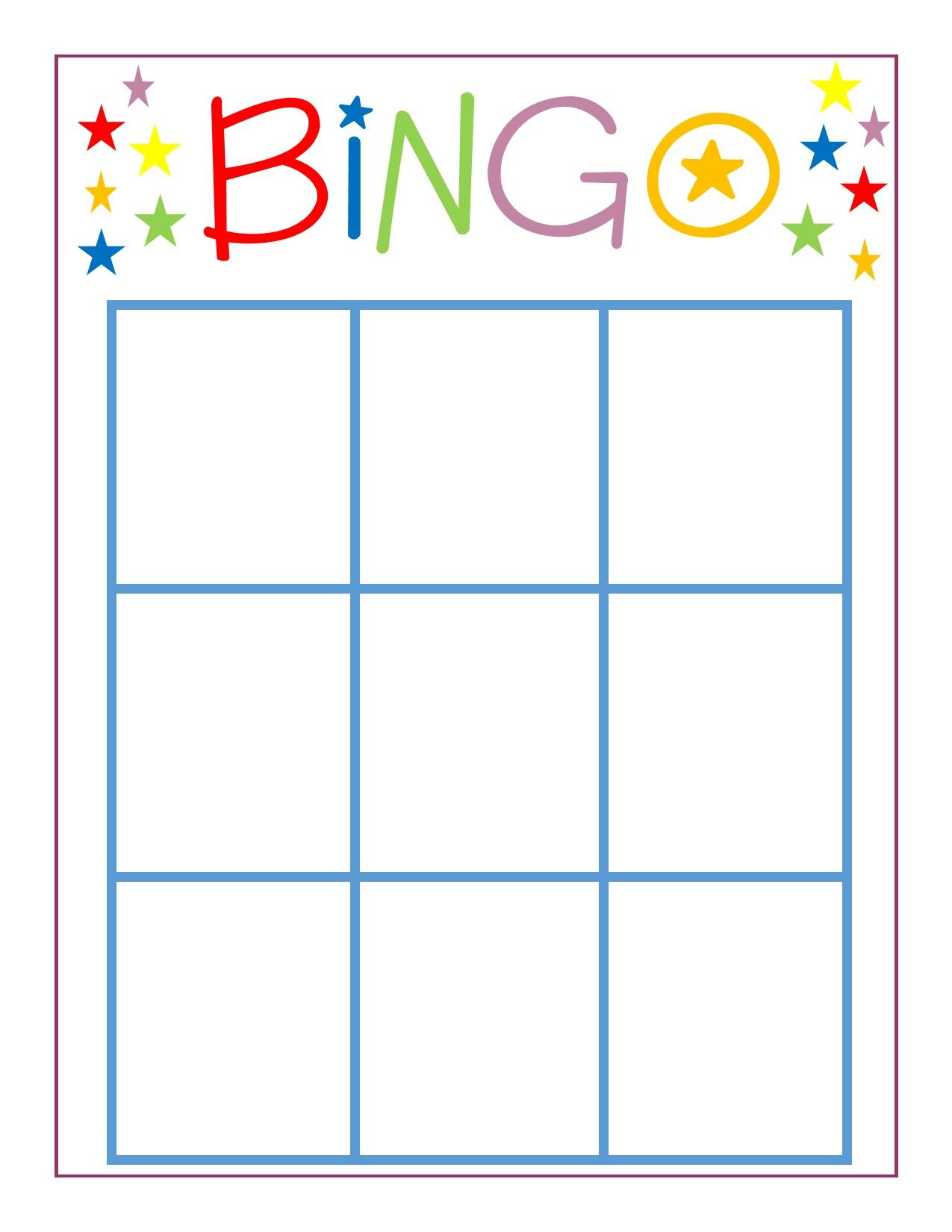 Printable Bingo Cards Blank 3 3 Printable Bingo Cards