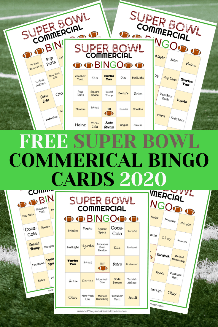 Printable Bingo Cards For Super Bowl Commercials 
