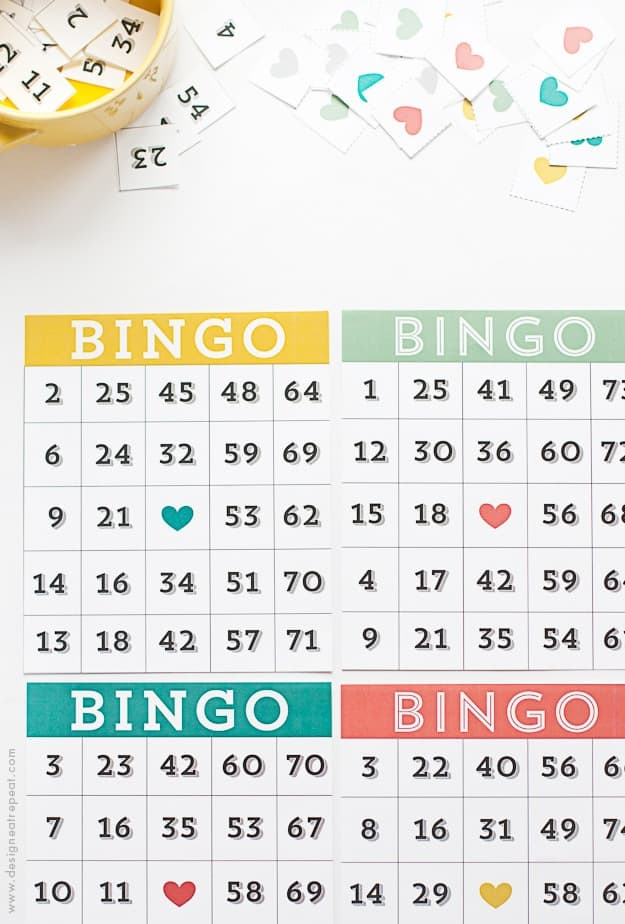 Printable Bingo Cards Game Night Idea Design Eat Repeat