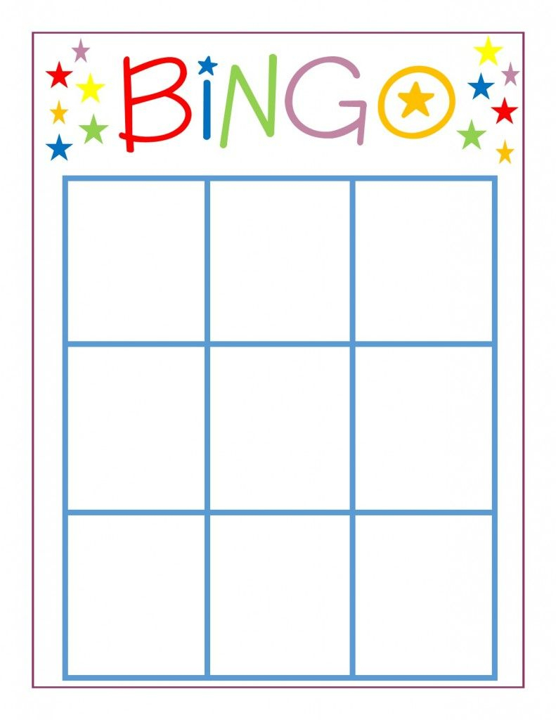 Printable Blank Bingo Card Grid For 15 Words Only 