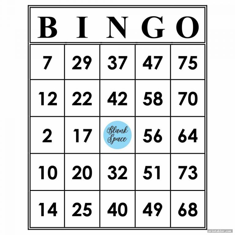 Printable Blank Bingo Cards 1 75 Printable Bingo Cards
