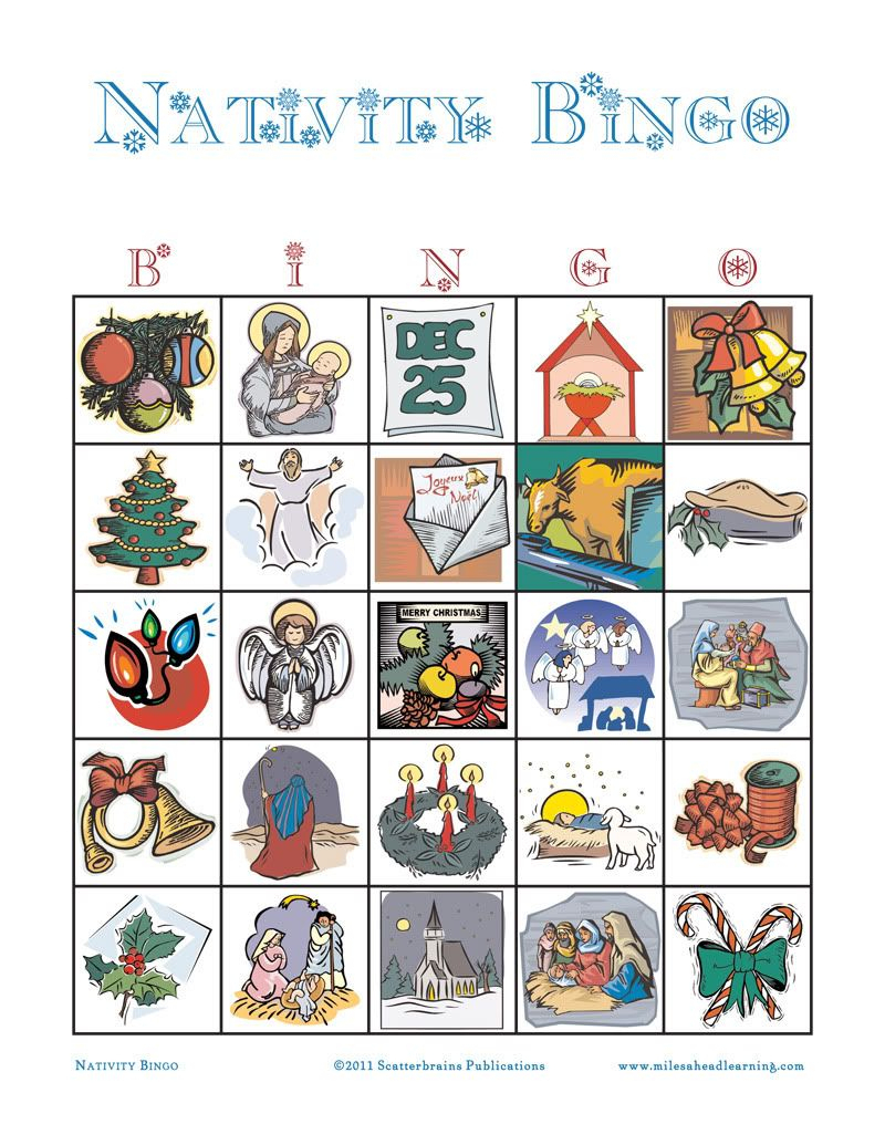 Printable Christian Christmas Bingo Cards Printable 