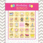 Printable Girl s Birthday Bingo 16 Unique Game Cards