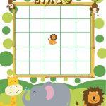 Printable Jungle Themed Baby Shower Bingo