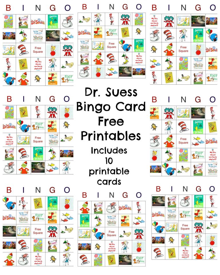 Printable Lowercase Dr Seuss Bingo Cards Printable Bingo