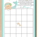 Printable Mermaid Baby Shower Bingo Cards Under The Sea