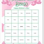 Printable Mother s Day Bingo Mother s Day Printables