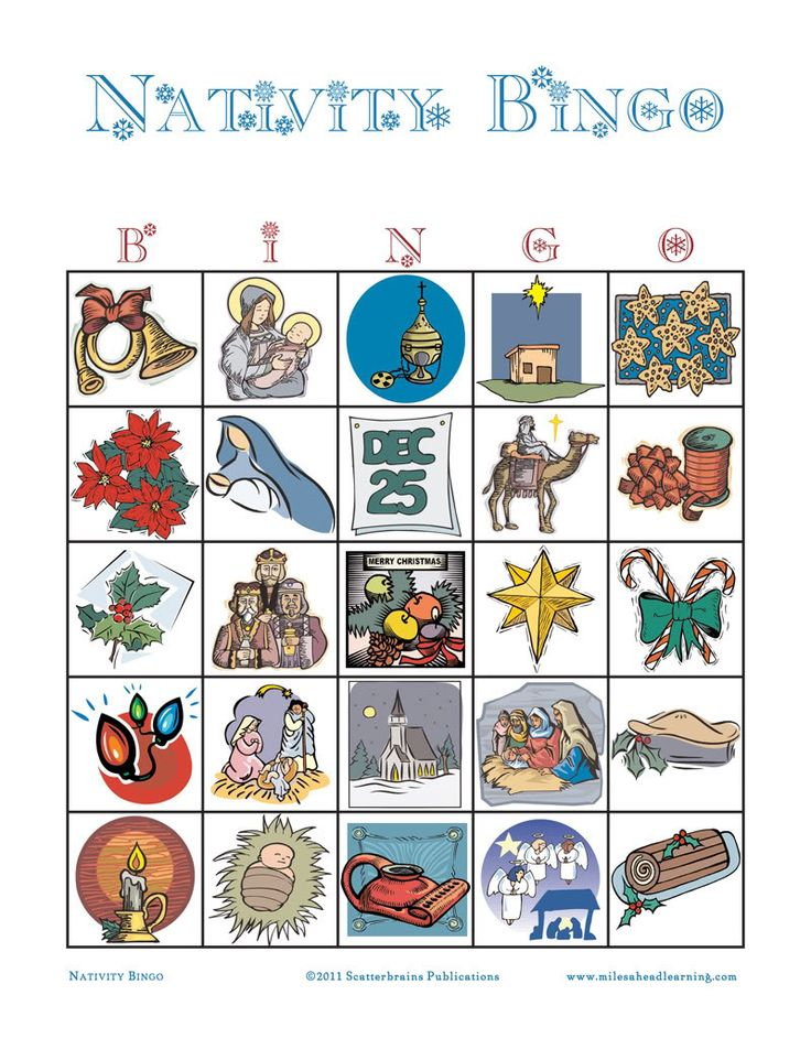 Printable Nativity Bingo Cards Christmas Bingo Printable