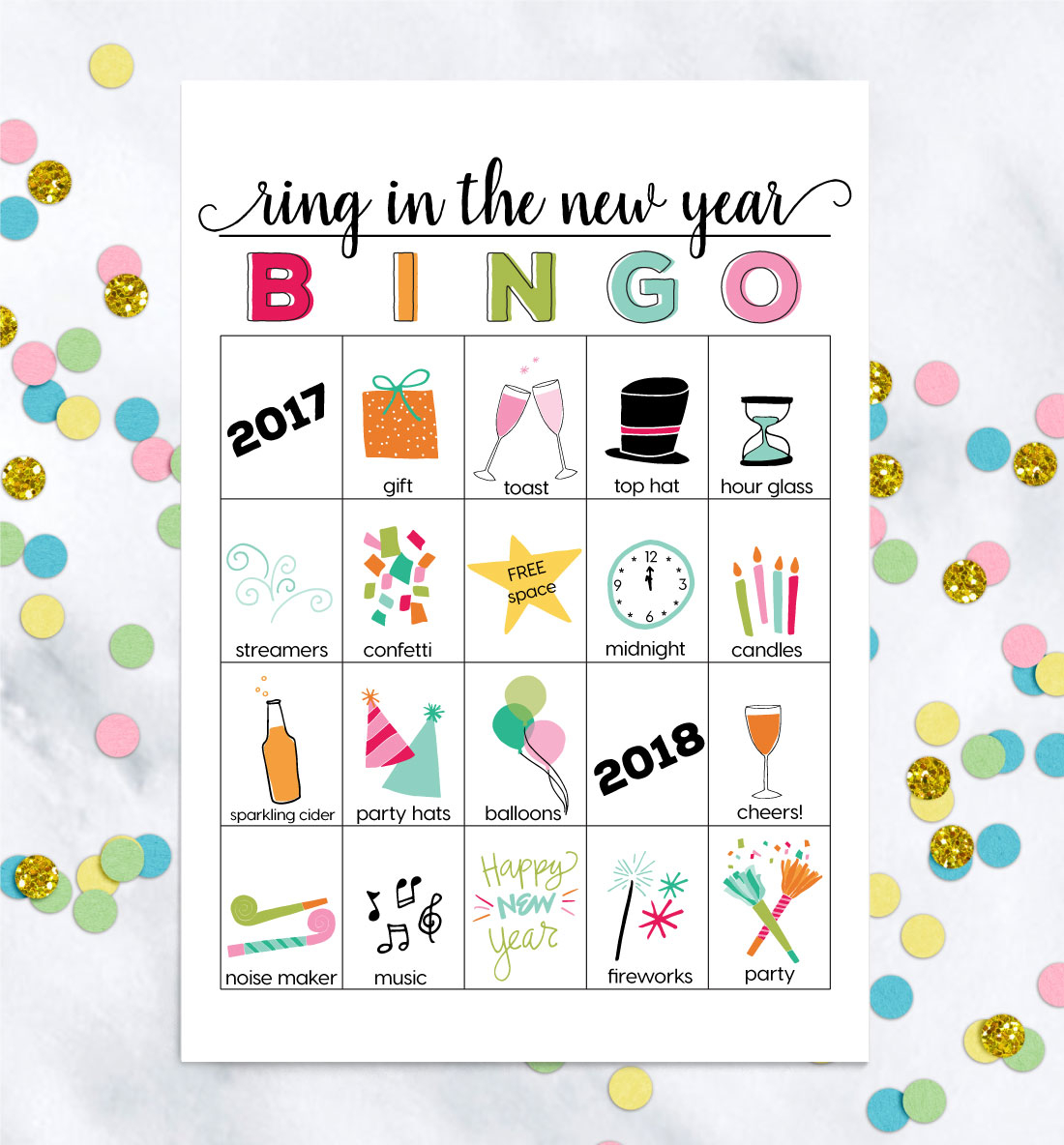 Printable New Year s Eve BINGO Sheets