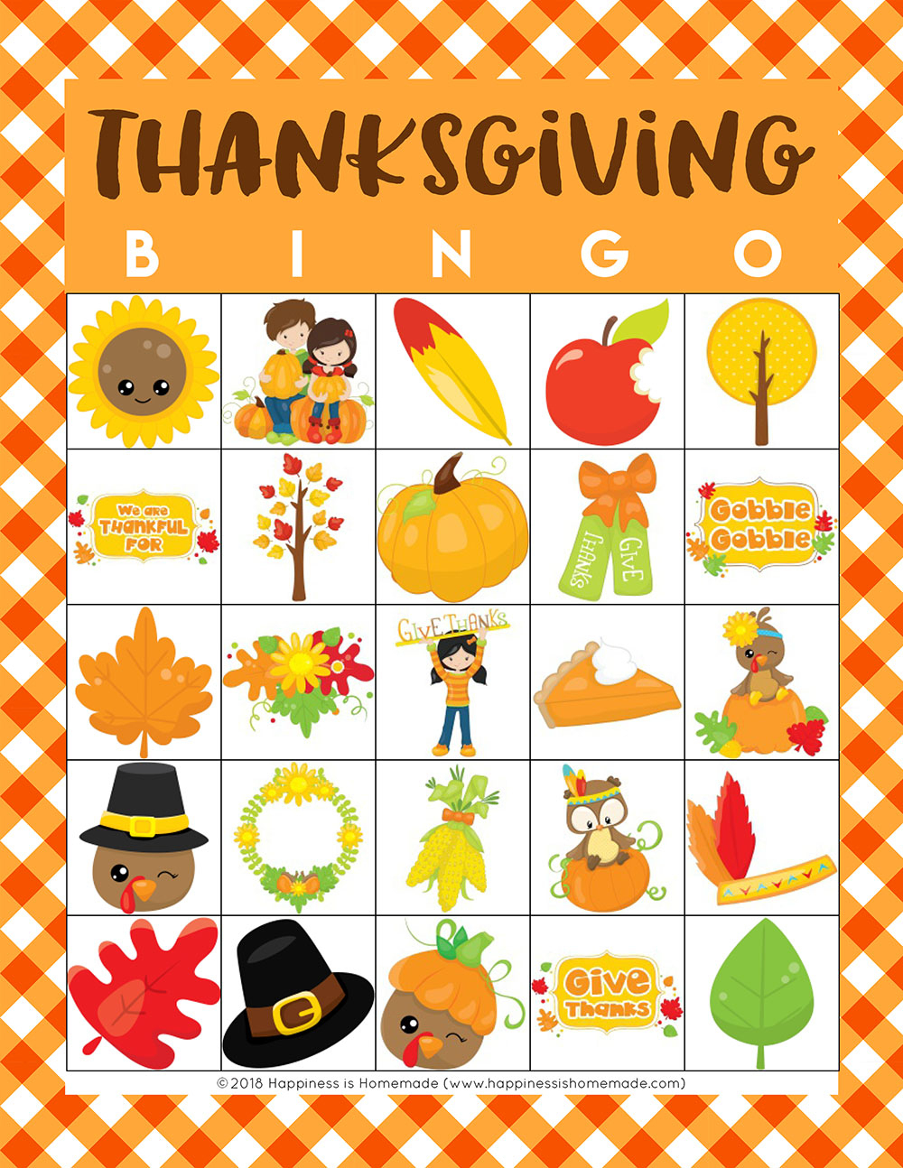 Printable Thanksgiving Bingo Cards 4 Per Page Printable 