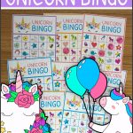 Printable Unicorn Bingo Cards And Chips Printable Bingo