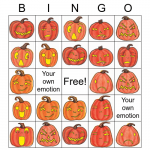 Pumpkin Emotions Bingo Card