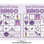 Purplicious Party Bingo Free Printable Dance Party