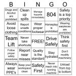 SAFE T WORDS Bingo Card