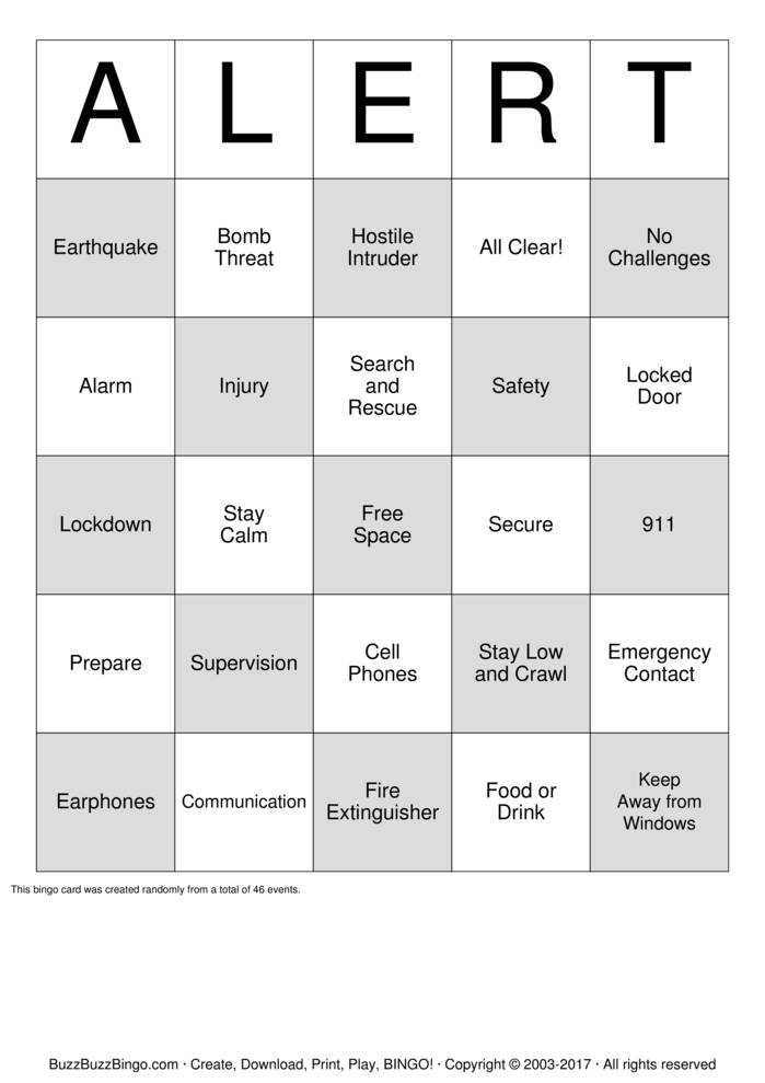 Safety Bingo Cards To Download Print And Customize 