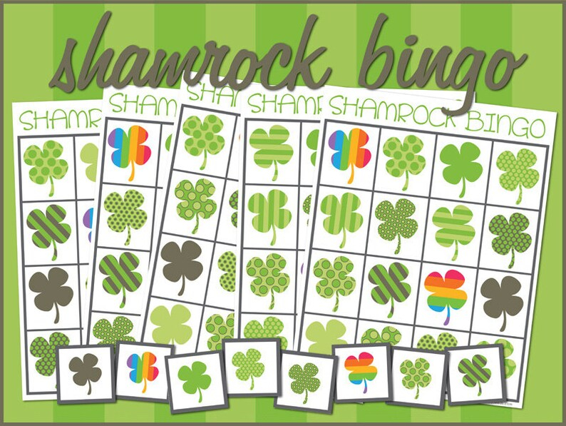 Shamrock Bingo Game Printable Preschool And Kindergarten 