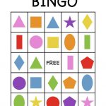 Shape Bingo Partially Perfection Shapes Preschool