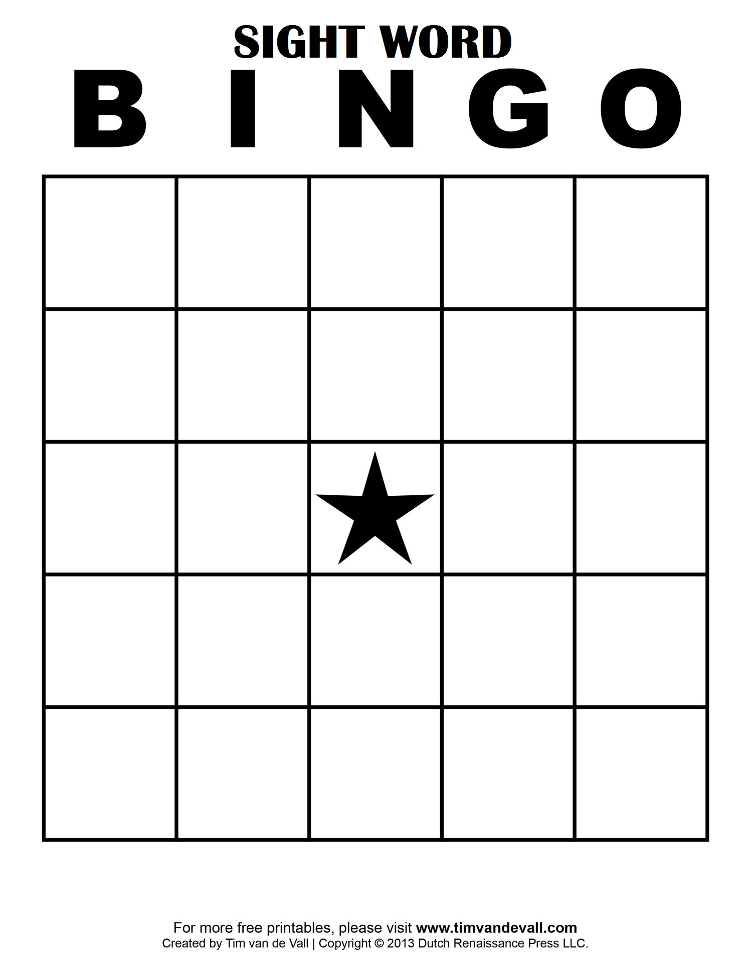 Sight Word Bingo School Classroom Ideas Free Intended 