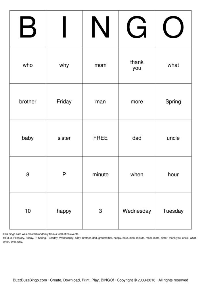 Sign Language BINGO Bingo Cards To Download Print And 