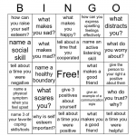 SOCIAL SKILLS Bingo Card