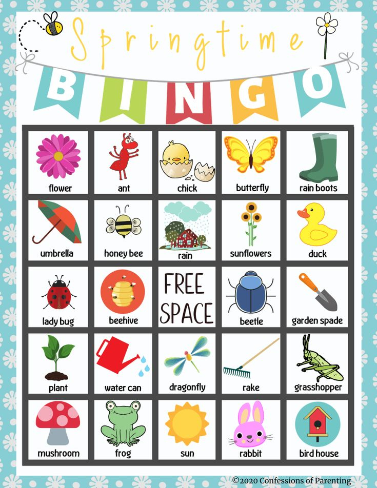 Springtime Bingo Free Printable Free Printable Bingo 