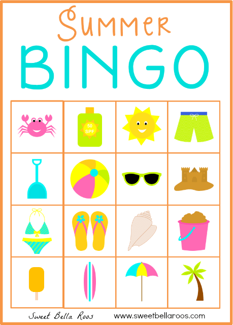 Summer Bingo Free Printable Grace And Good Eats