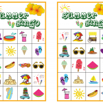 Summer Bingo Page 1 Free Summer Printable 5 Minutes