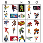 Superhero Bingo Card