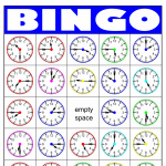 Telling Time Bingo Card Generator