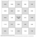 Telling Time Bingo Cards To Download Print And Customize