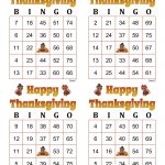 Thanksgiving Bingo Cards 1000 Cards 4 Per Page
