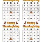 Thanksgiving Bingo Cards 1000 Cards 4 Per Page