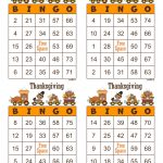 Thanksgiving Bingo Cards 1000 Cards 4 Per Page Immediate