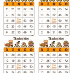 Thanksgiving Bingo Cards 1000 Cards 4 Per Page Immediate