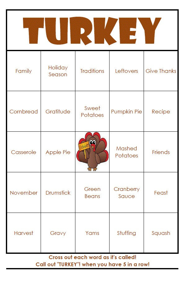 Thanksgiving Bingo Cards Digital File 40 Cards Etsy